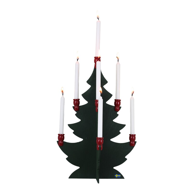 Candlestick - Tree - Christmas tree - Wood 33 cm - 5