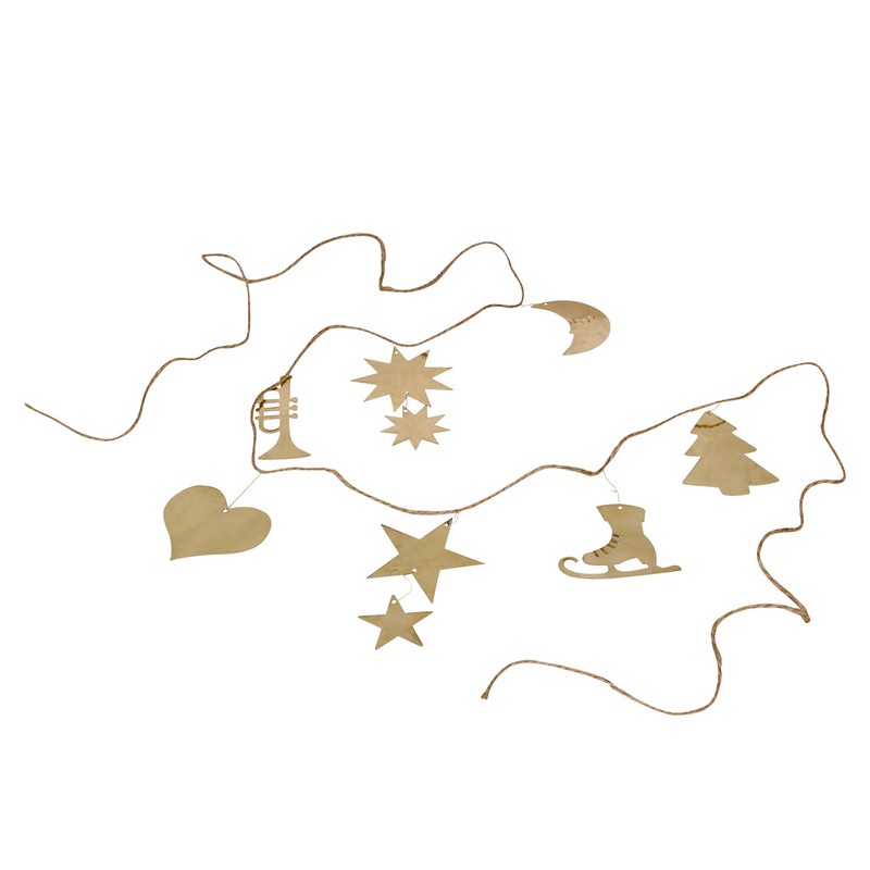 Garland - Ornaments - Brass - 200 cm - 3