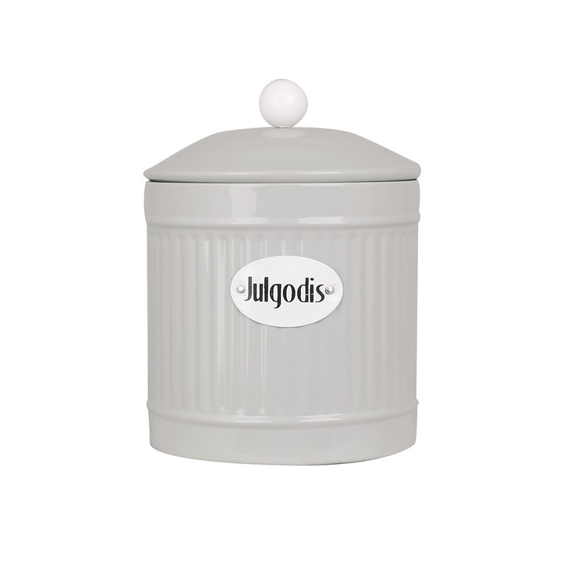 Tin with lid for Christmas sweets - Beige - 2