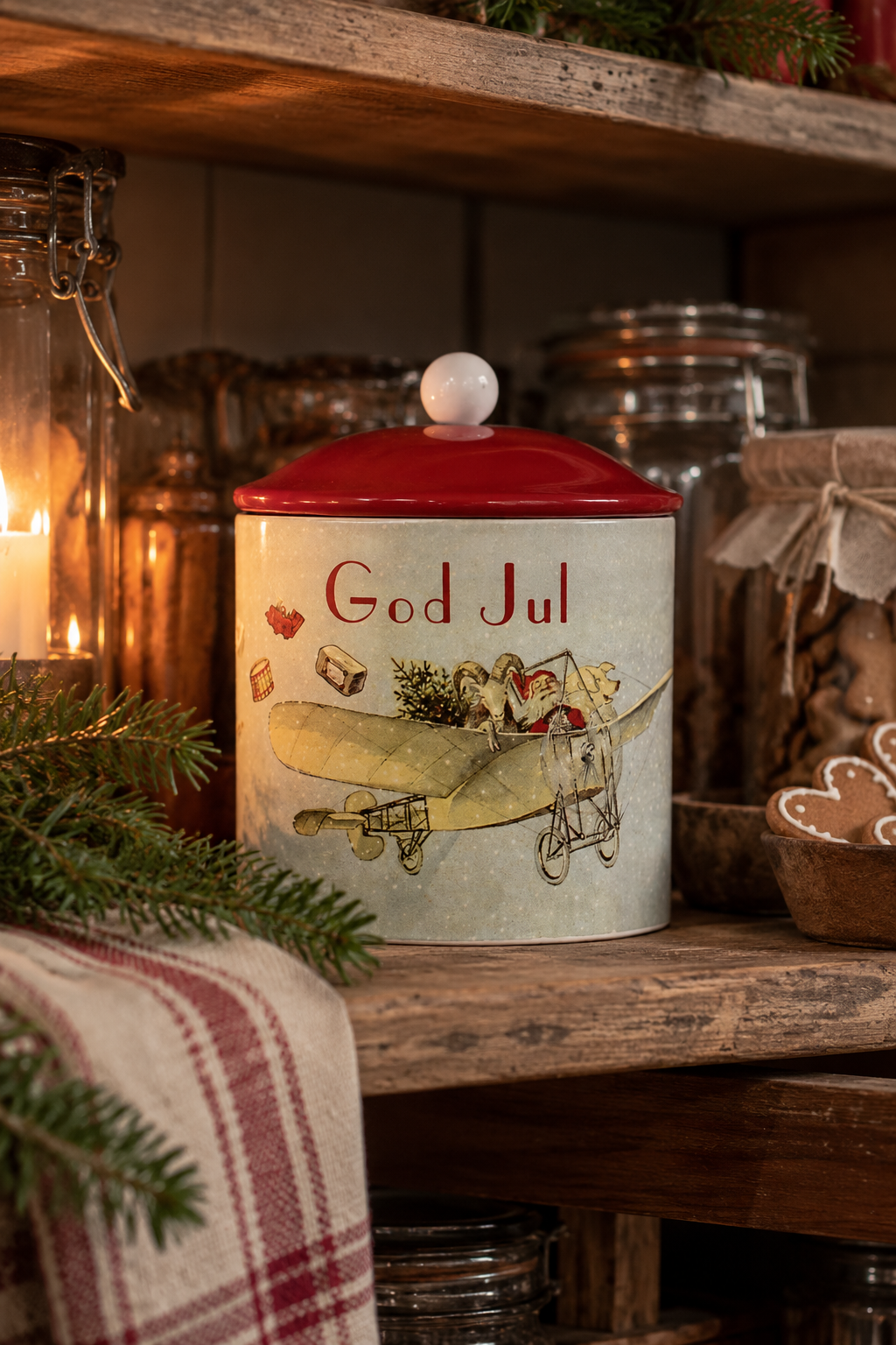 Tin with lid - Merry Christmas