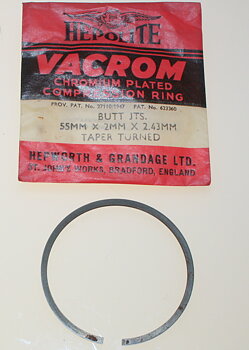 Männänrengas 55,00x2,00 mm NOS Hepolite Crome Hepolite Crome