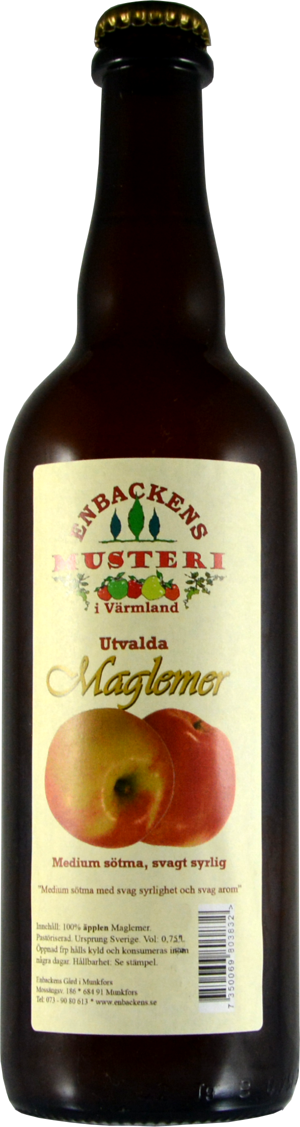 Maglemer utvald äppelmust 0,75 liter