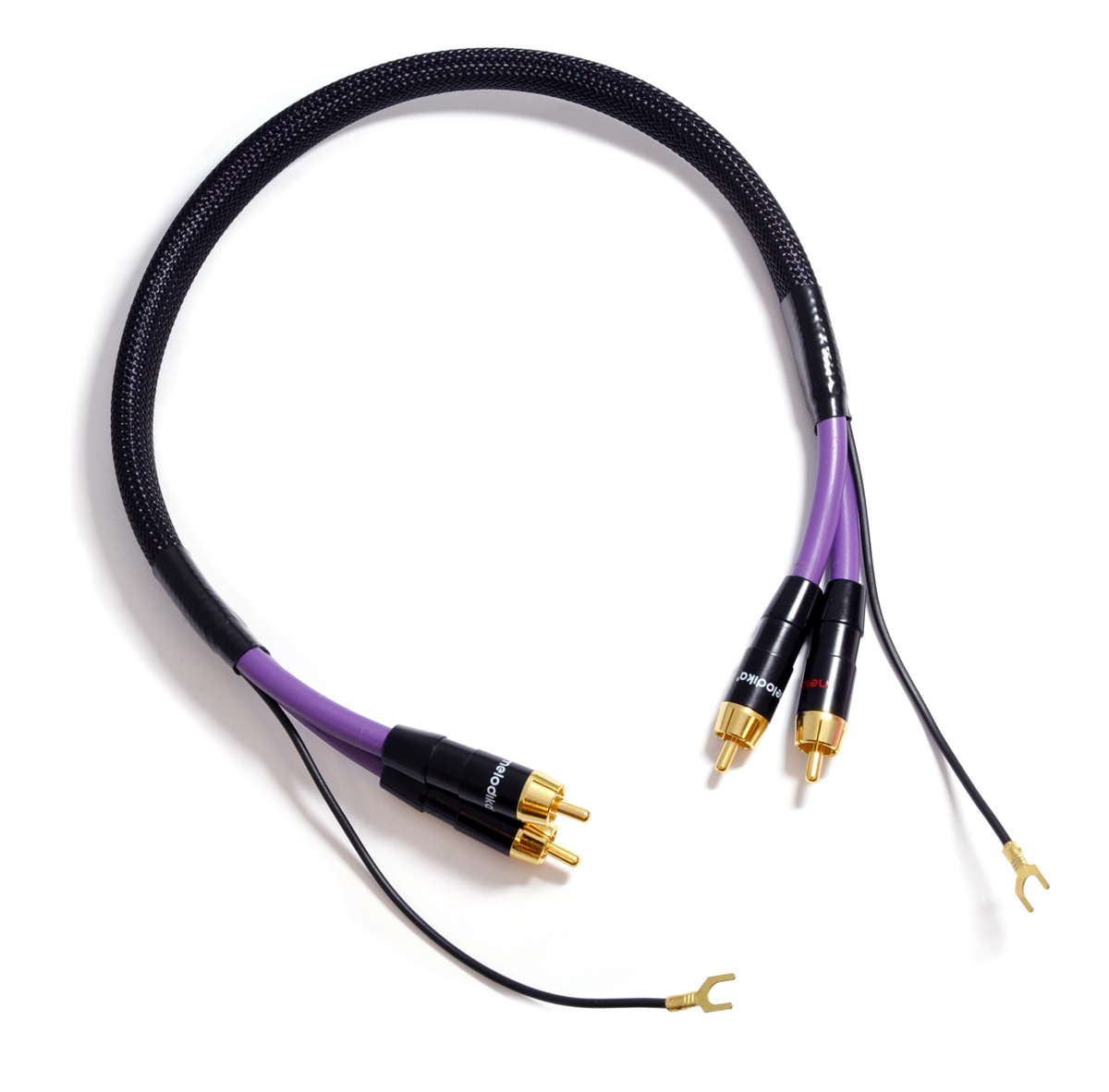 Melodika - 2xRCA PHONO cable for turntable with a grounding wire  - 2