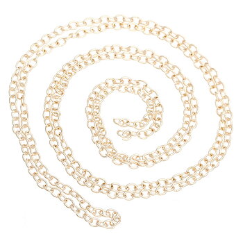 Kedja i ljust Guld, 4x3mm, 1m