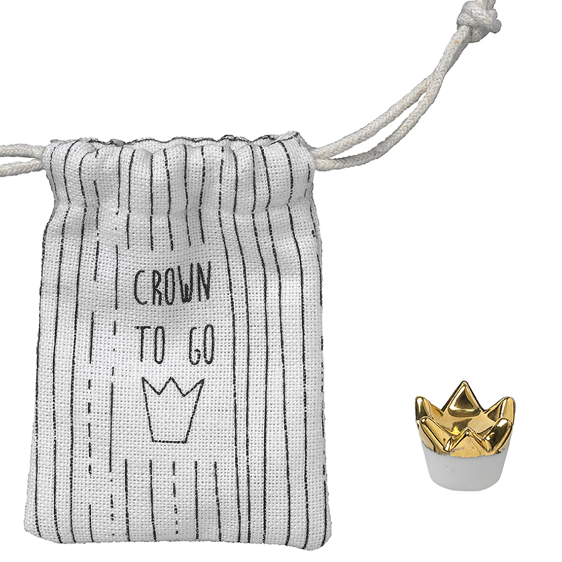 Lyckoamulett i porslin - Crown to go