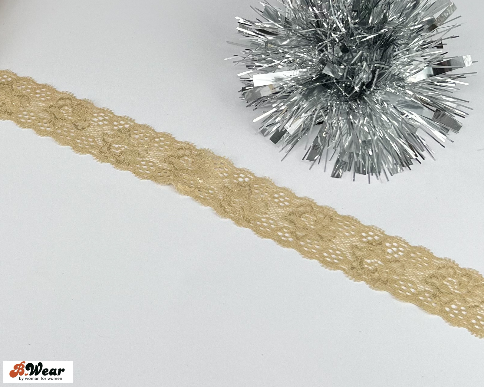 Stretch lace in Beige