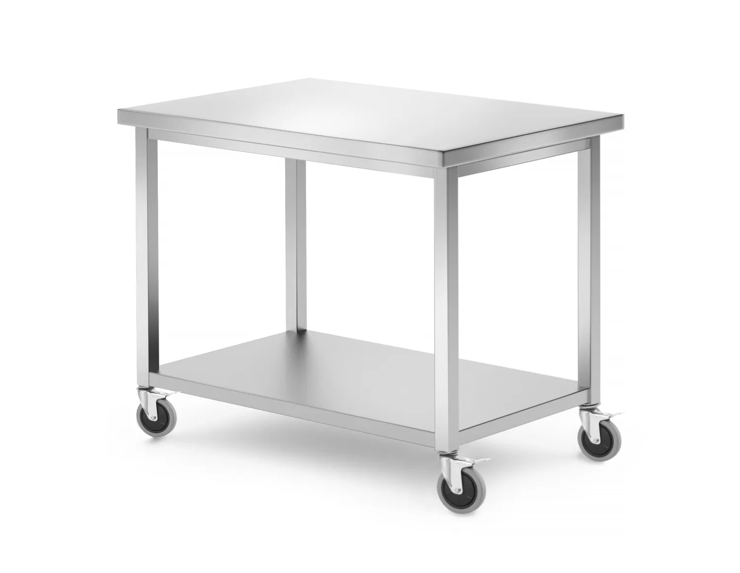 Mobilt bord med hyllplan