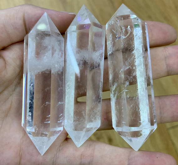 Reiki Dubbelterminerat Bergkristall Spetsar - AA/AAA kvalitet - 2