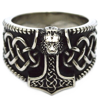 Thors Hammer Flätad Ring.