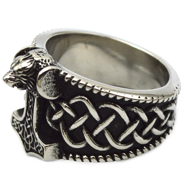 Thors Hammer Flätad Ring. - 2
