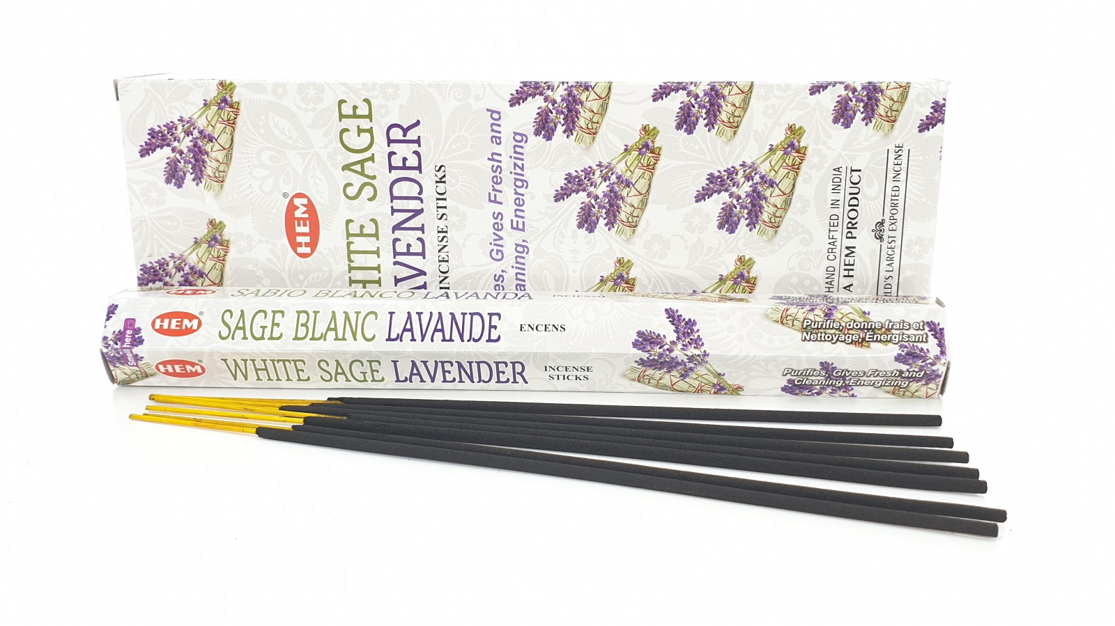 Vit Salvia Lavendel  Rökelse - HEM