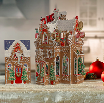 POPUP - JULKORT - PEPPARKAKSHUSET