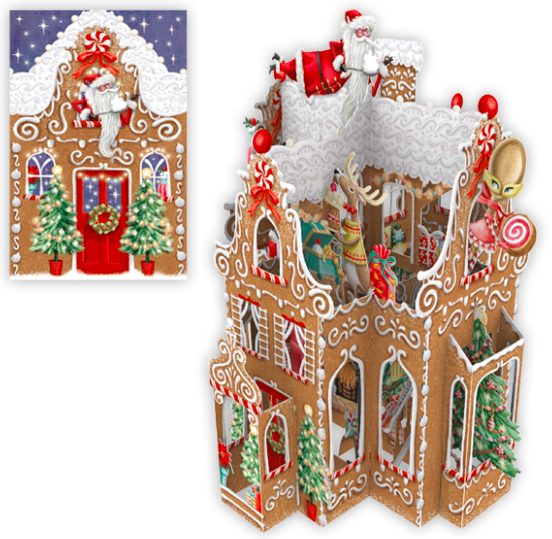 POPUP - JULKORT - PEPPARKAKSHUSET - 5
