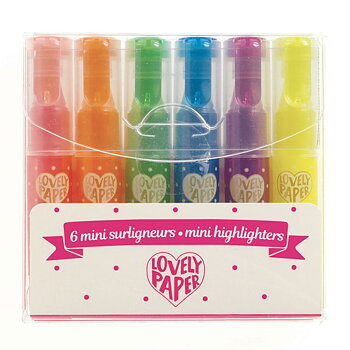 6 Neon gel fluo highlighters - Djeco