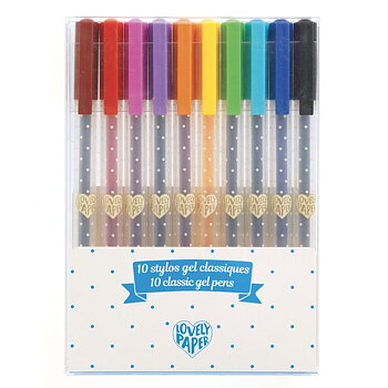 10 Classic gel Pens - Djeco