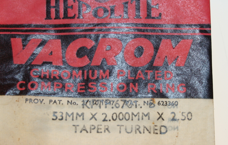 Kolbenring 53.00x2,00 Hepolite NOS Verchromt - 3