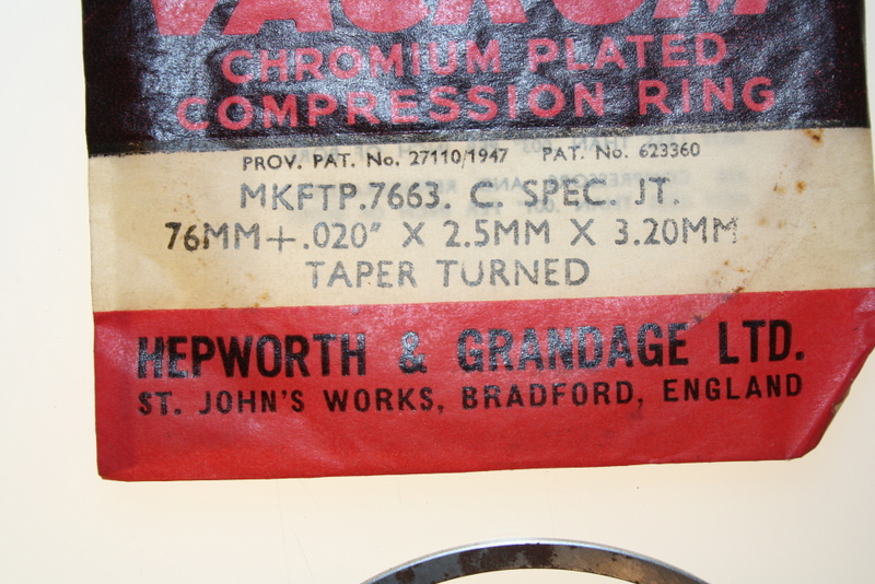 Stempelring 76,50x2,50 mm (76+.020x2,5 mm x 3,20 mm) Hepolite NOS - 2
