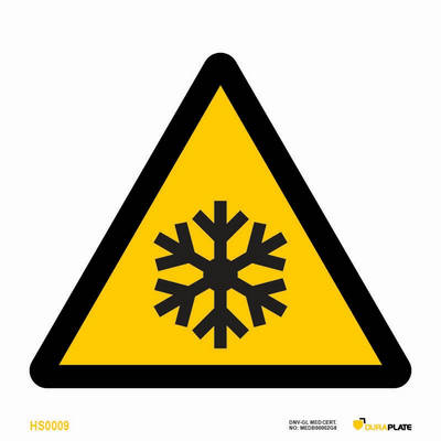 Varningsskylt (WSS) "Låga temperaturer/frysförhållanden"