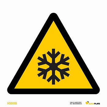 Varningsskylt (WSS) "Låga temperaturer/frysförhållanden"