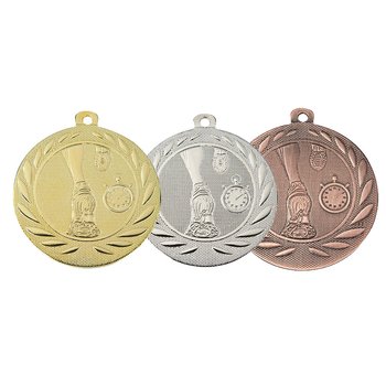 Medaljer 50 mm präglade - Löpning - Guld, Silver, Brons