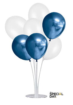 Ballongbukett 7-pack blå