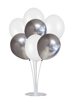 Ballongbukett 7-pack Silver