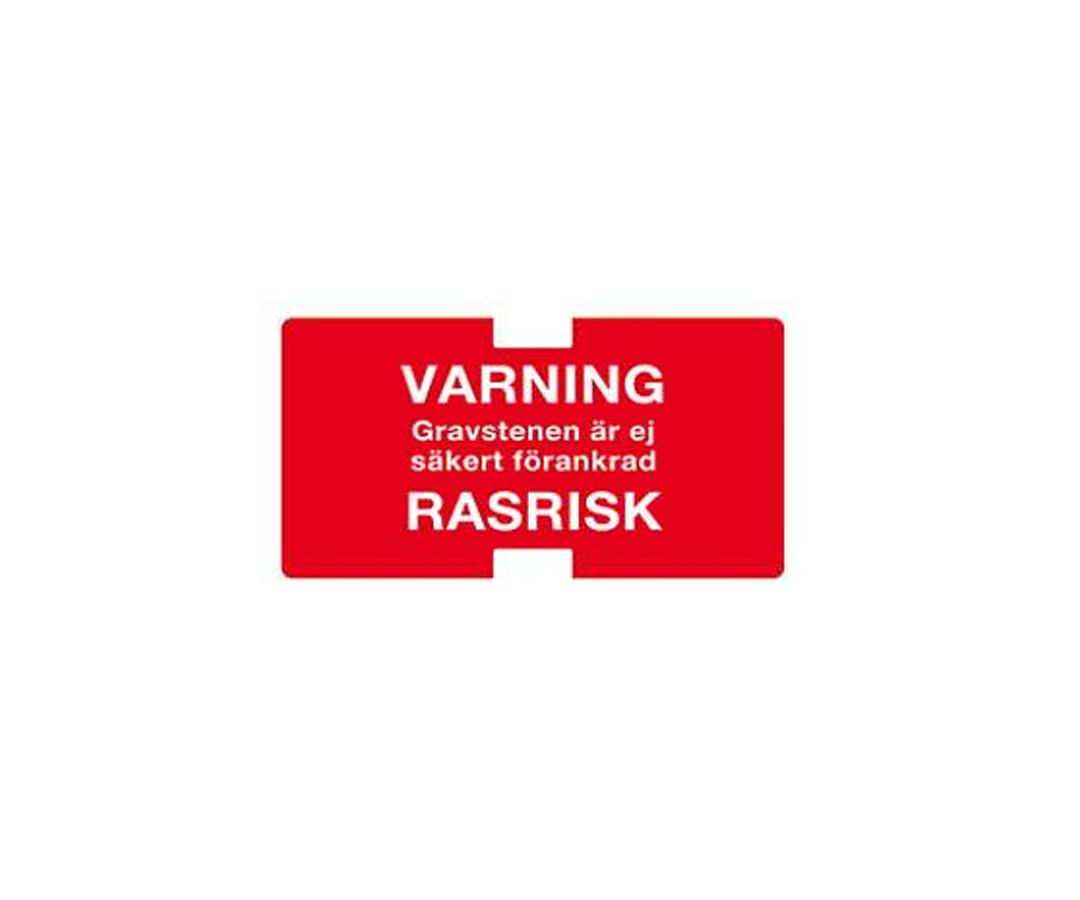 Plastskylt med valfri text och färg - 2