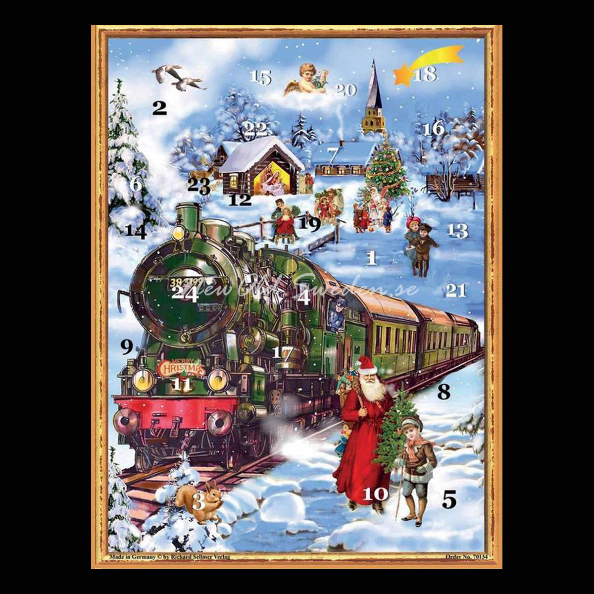 TRAIN IN THE SNOW - VICTORIAN ADVENT CALENDAR - Adventskalender