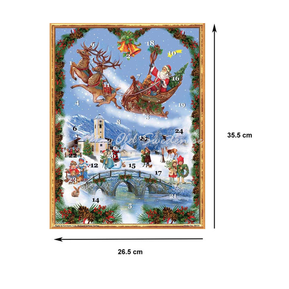 SANTA CLAUS IN THE SLEIGH - VICTORIAN ADVENT CALENDAR - Adventskalender - 2