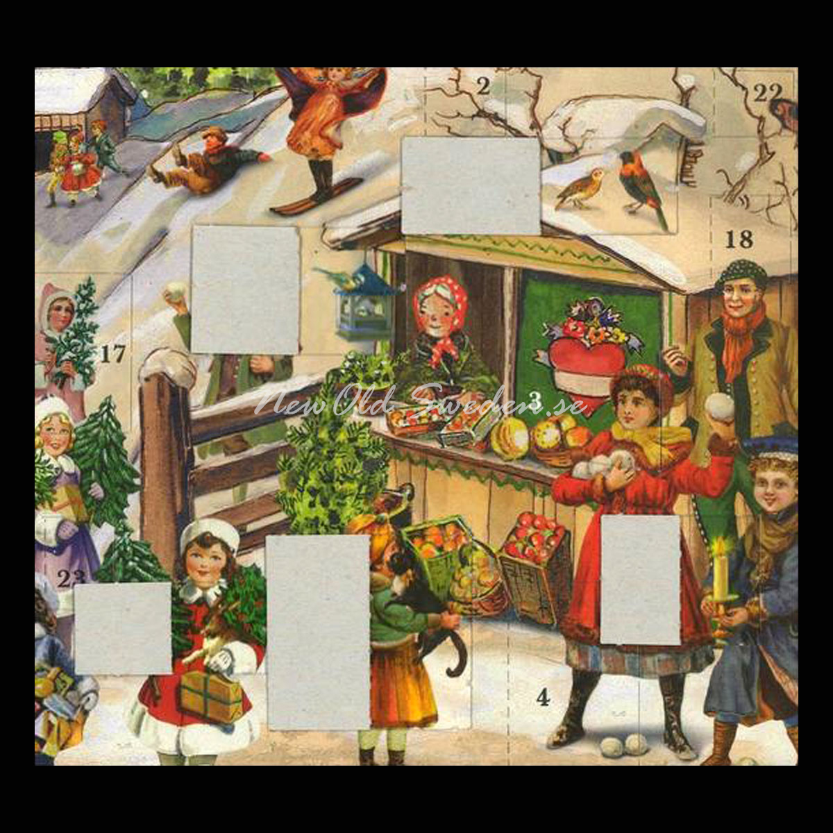 MOUNTAIN VILLAGE IN SNOW - VICTORIAN ADVENT CALENDAR - Adventskalender - 3