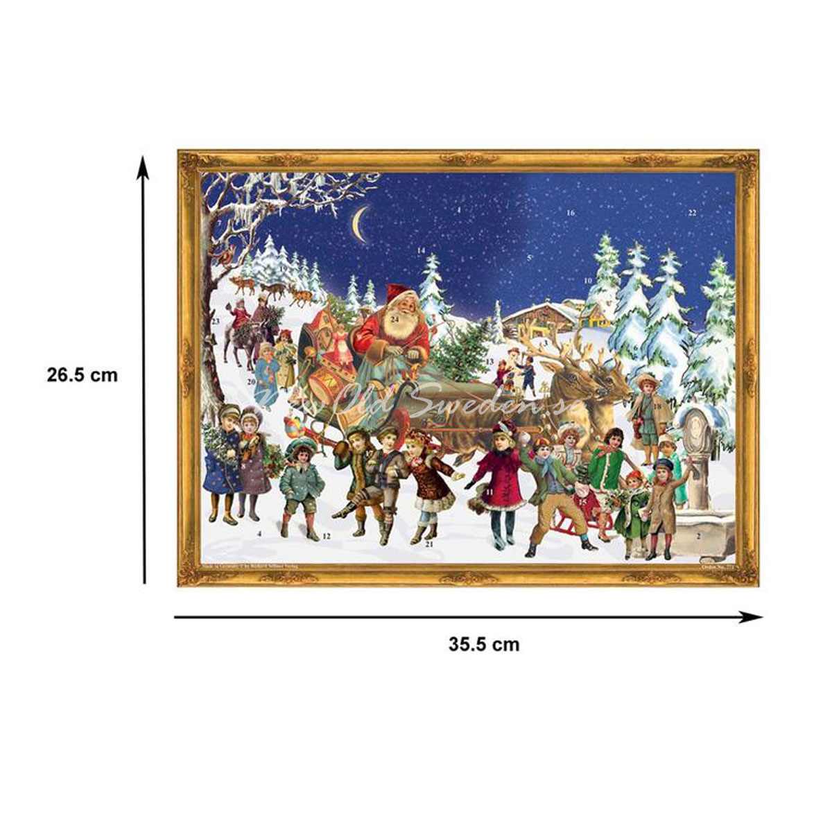 SANTA CLAUS IN REINDEER SLEIGH - VICTORIAN ADVENT CALENDAR - Adventskalender - 3