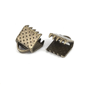 Cord end, Bronze 8x6mm, 10 pcs