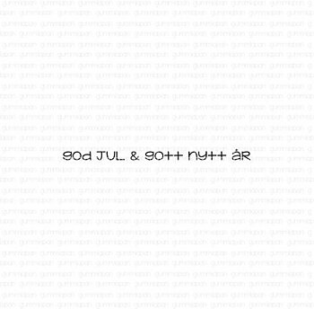 Gummiapan  stämpel - God Jul och Gott nytt år 0822