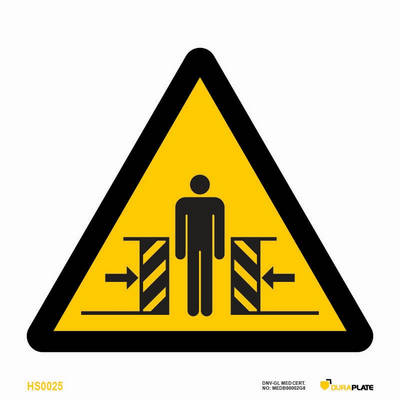 Warning sign (WSS) "Crushing warning"