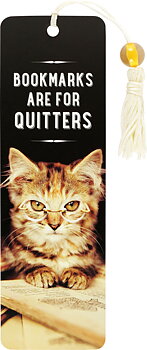Bookmarks Are for Quitters : bokmärke med tofs och pärla