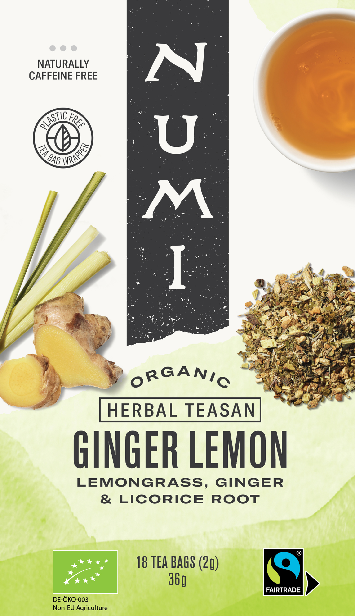 Ginger Lemon (Lemongrass & Licorice) 18ps x4, EKO FT