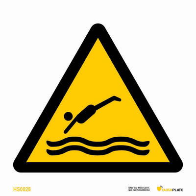 Warning sign (WSS) "Diving area warning"