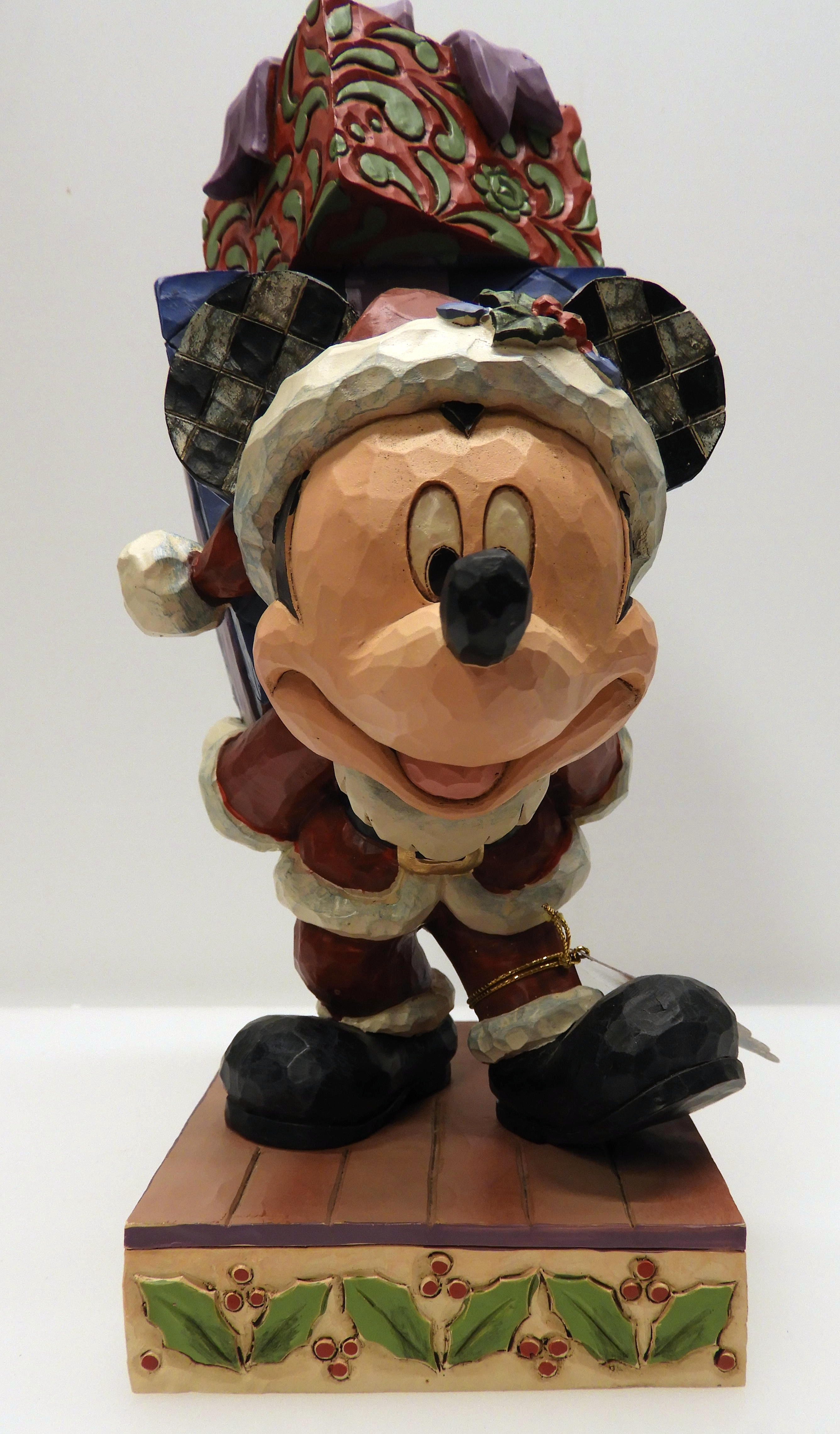 Disney Musse Pigg Mickeyn Carrying Gifts Jim Shore - 2