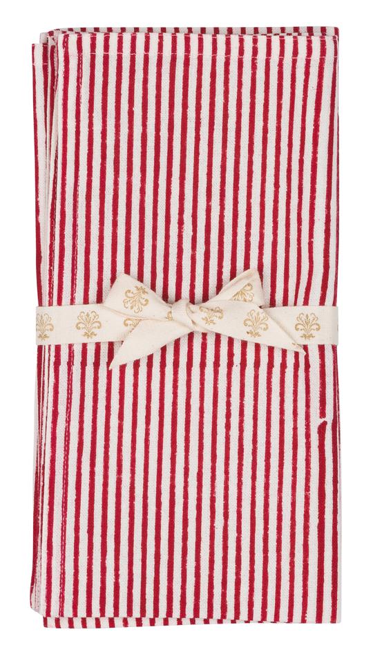 Napkin - Stripe Red 4-pack - 2