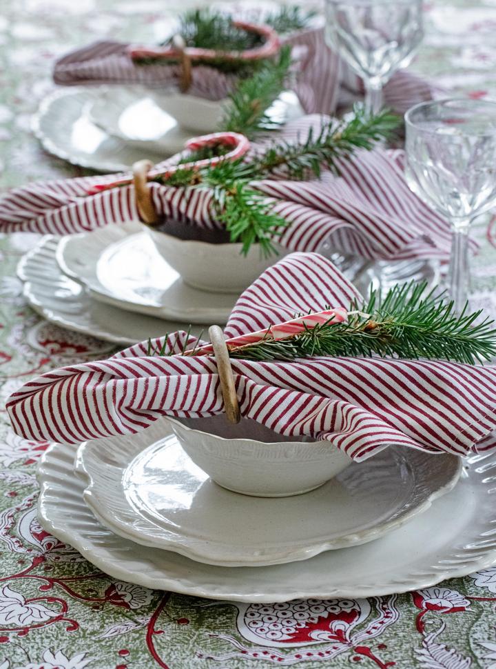 Napkin - Stripe Red 4-pack