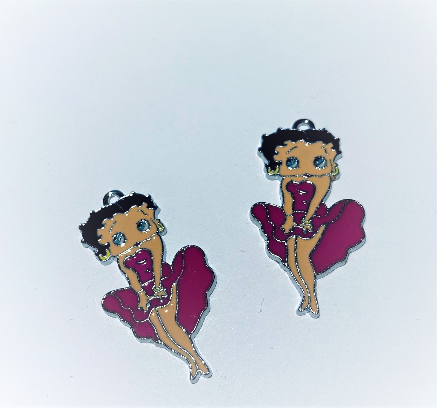 Charm -  Enameld  Betty Boop, Fuschia