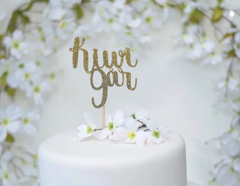 Cake topper med namn och ålder Myspecialday.se