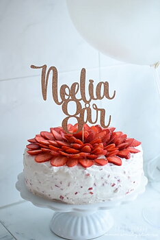 Cake Topper Med Namn Och Ålder – Personlig Tårtdekoration