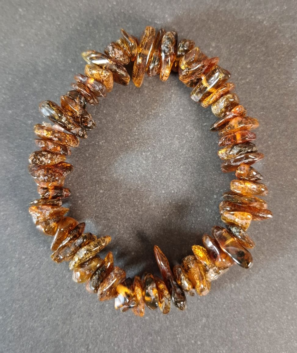 Bärnsten Chip Armband - Mörkbrun - 2