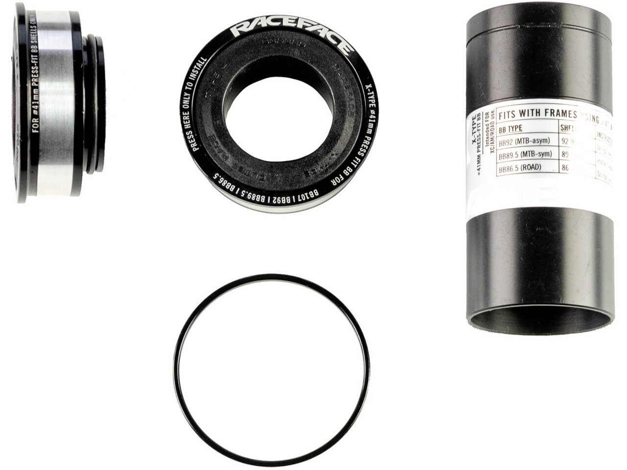 Race Face EXI BB92 Bottom Bracket 41mm ID x 92mm Shell x 24mm Spindle Vevlager