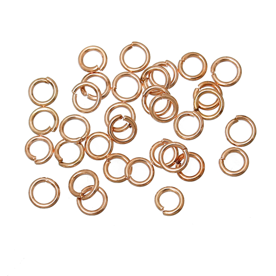 Jumprings / bindring,  Mörk Roséguld, 4mm - 2