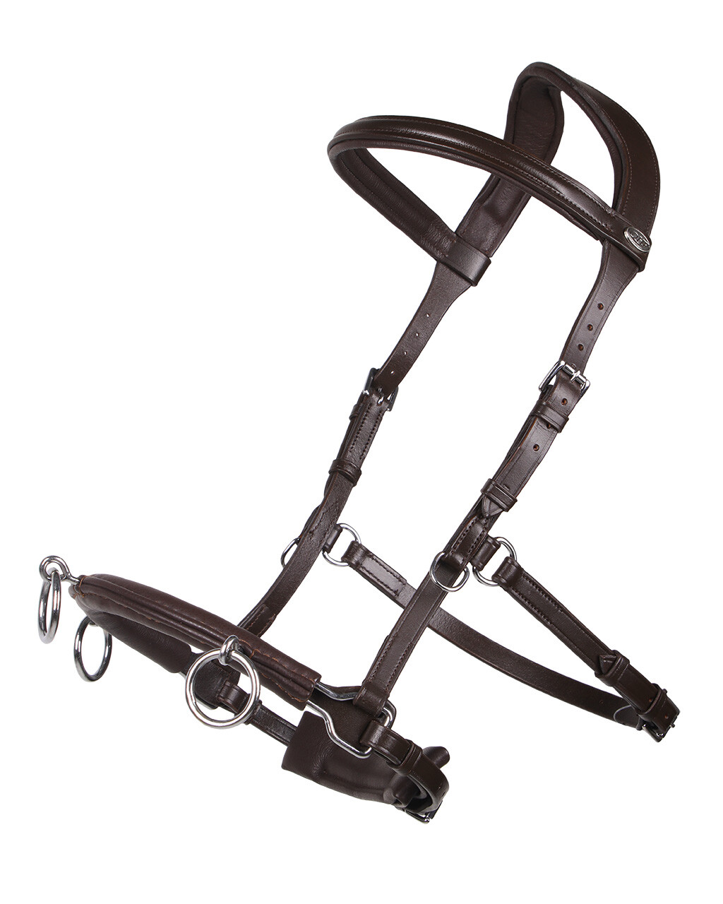 Riding cavesson QHP, brown - 2