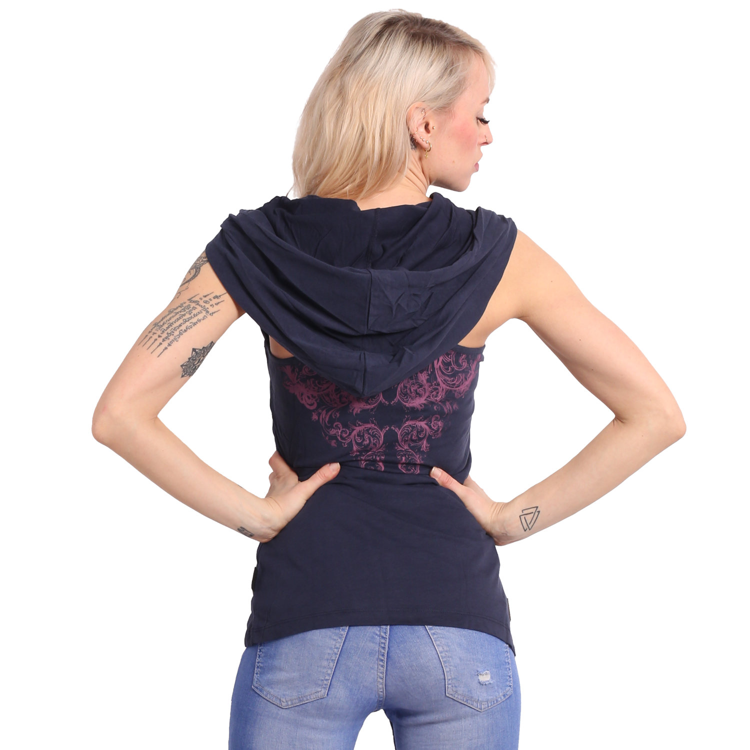 Dark Tribe Hooded Tank, mood indigo - 4
