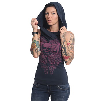 Dark Tribe Hooded Tank, mood indigo