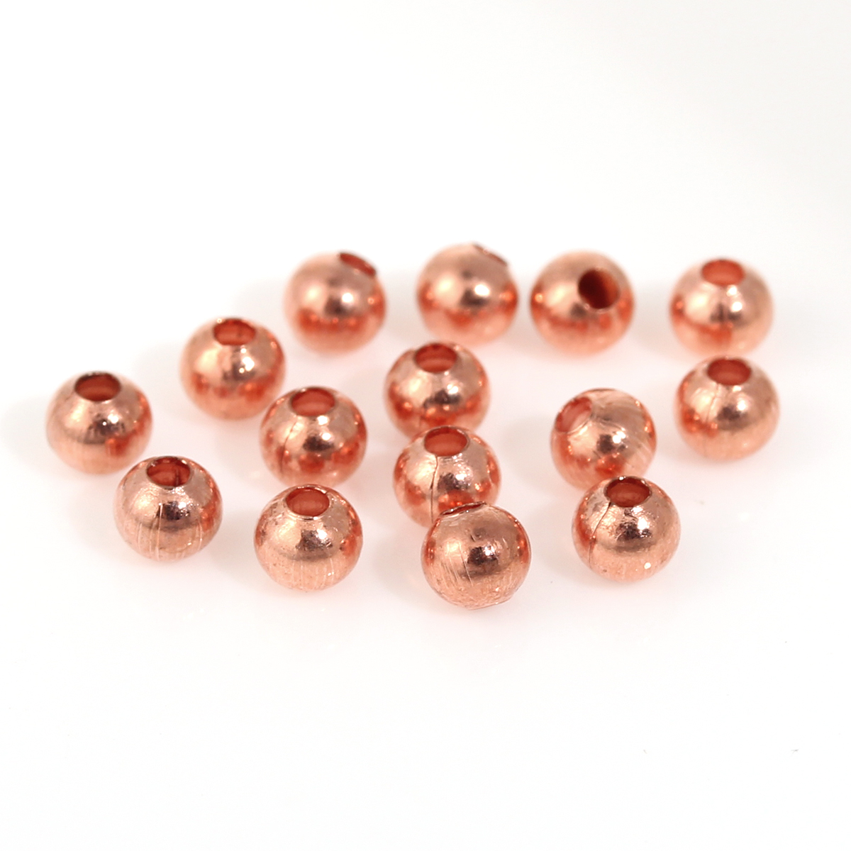 Metal beads, Rose  3mm